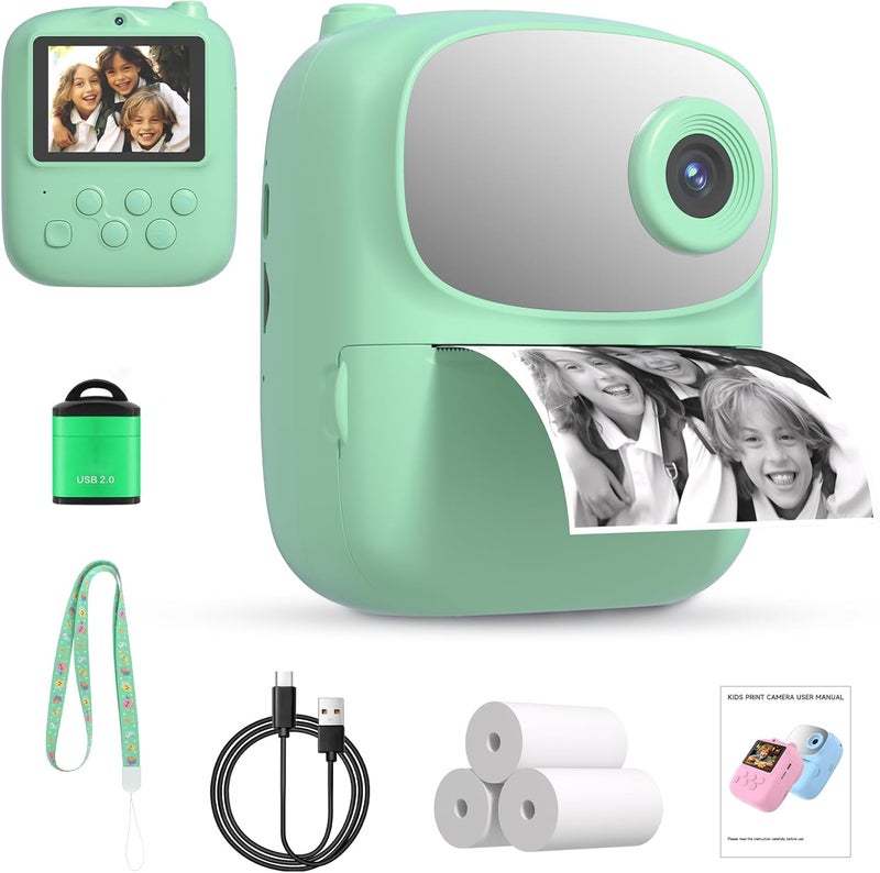DIGITHINK Kids Instant Print Camera 2025, 32GB Memory, Dual Lens with 2.4-Inch Screen and 1080p HD, Nice Gift for Boys and Girls Ages 4-13, Ideal for Toddlers and Teenagers - Image 1